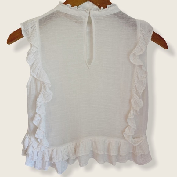 Zara Ruffled Embroidered Crop Blouse - Picture 4 of 5